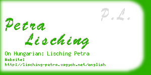 petra lisching business card